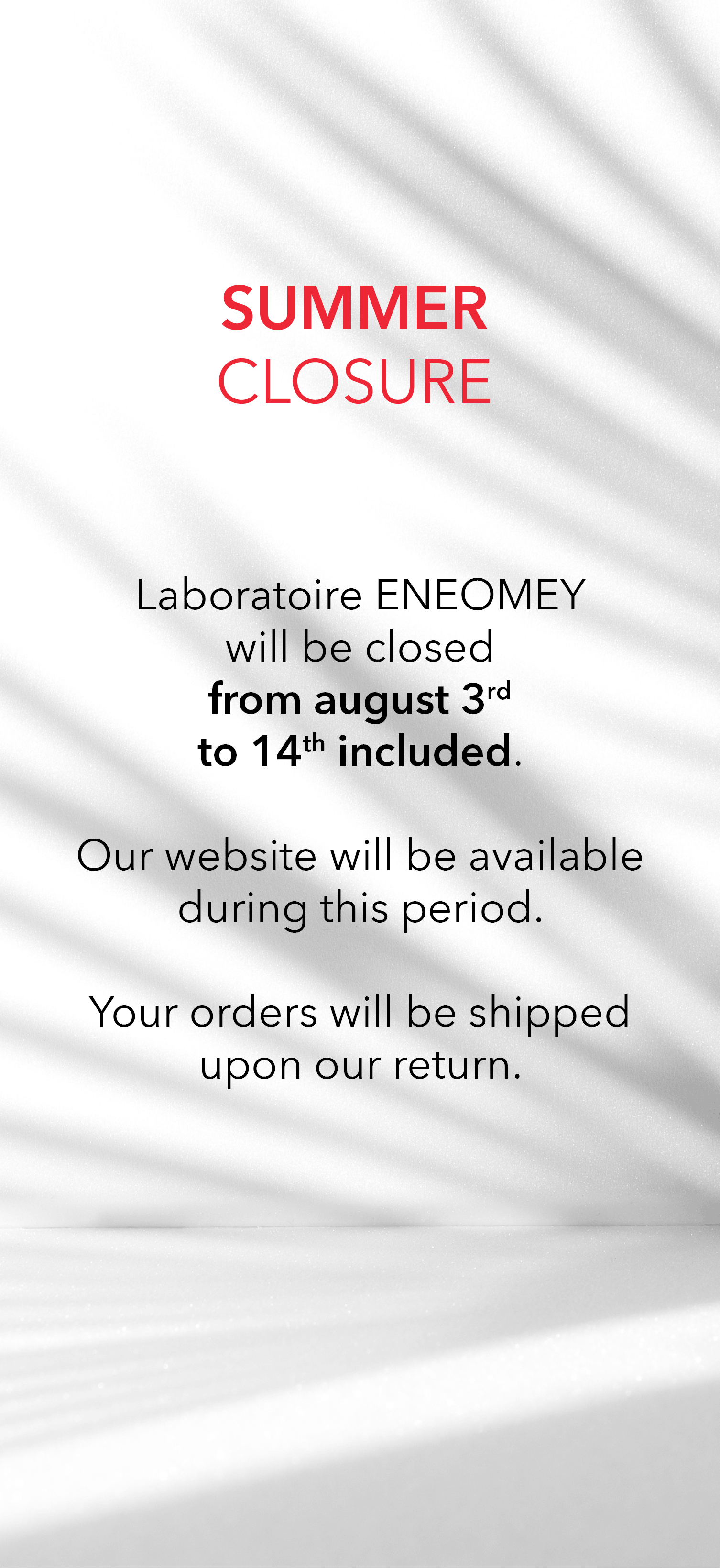 summer closure